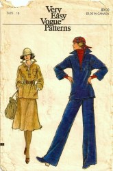 9387 VOGUE 70s PULLOVER TOP,FLARE SKIRT,PANTS EZ PATTERN 14